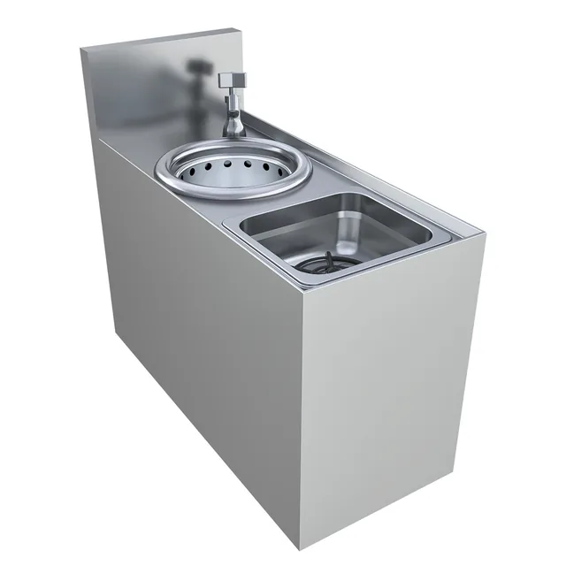 BK Resources UB-SS8 — Underbar Speed Station, 8"W x 18.25"D x 15.5"H, 18-ga 304 stainless steel