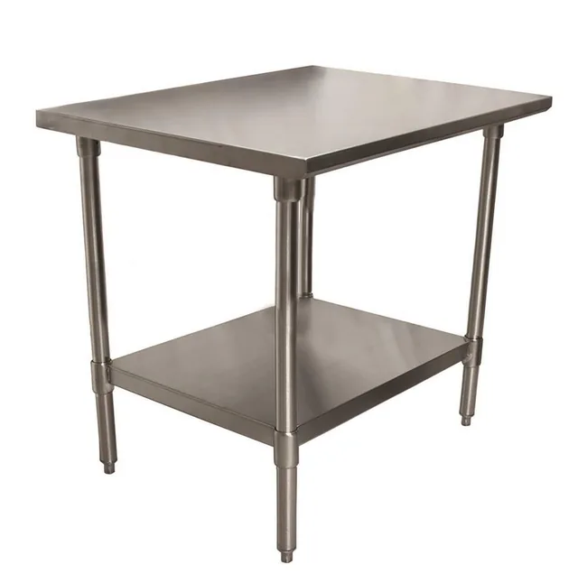 BK Resources VTT-3030 — Work Table with Open Base, 30"W x 30"D, 18-ga 430 galvanized steel