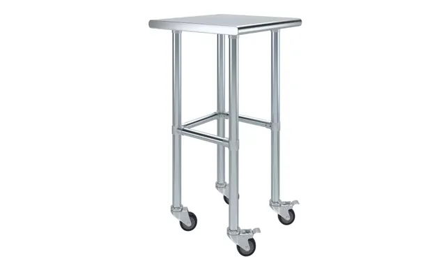 AmGood AMGWT-2020-RCB-WHEELS — Work Table with Casters, 18-ga 430 stainless steel