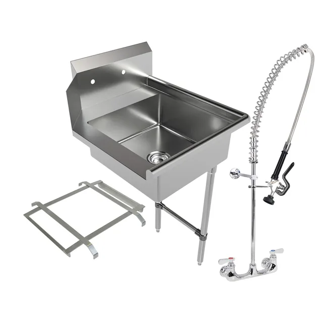 BK Resources BKSDT-26-R-SS-P2-G — Dish Table, 26" wide, 18-ga