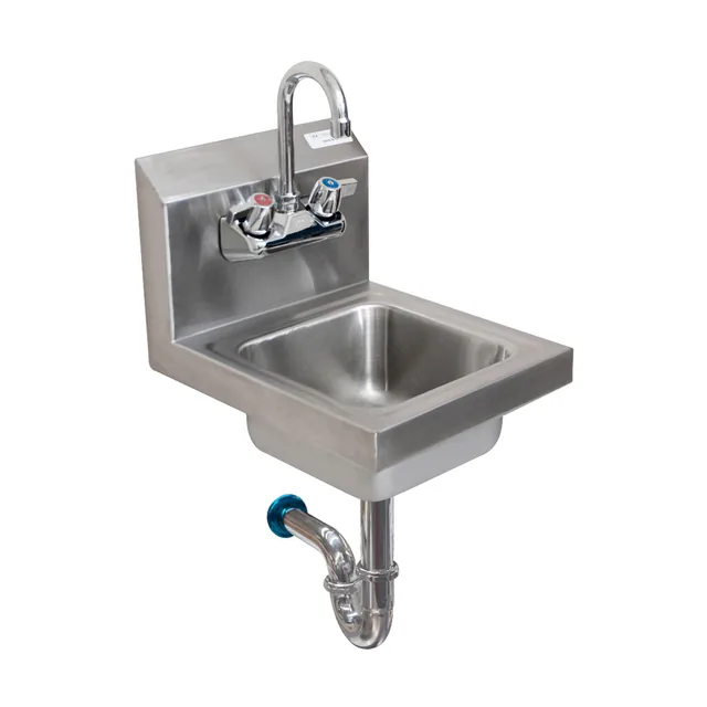 BK Resources BKHS-W-SS-PT-G — Hand Sink, 9"W x 9"D, 20-ga 304 stainless steel