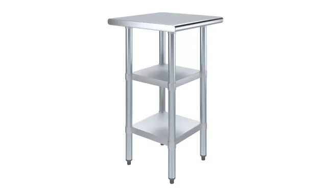 AmGood AMGWT-2020-2SH — Work Table, 20"W x 20"D, 18-ga 430 stainless steel