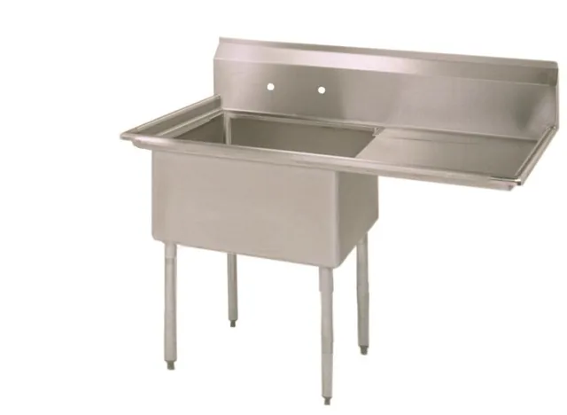 BK Resources ES-1-18-12-18R — 1-Compartment Sink, 38.5"W x 23.8"D x 43.75"H, stainless steel