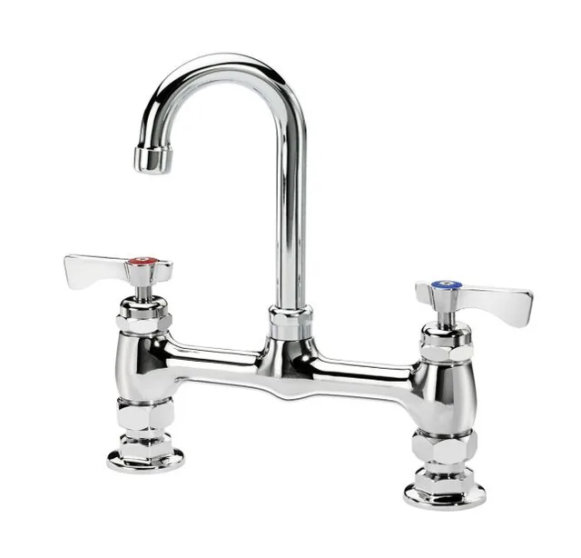 Krowne 15-825L — Deck-Mount Gooseneck Faucet, 8"" Centers, 3.5" Spout