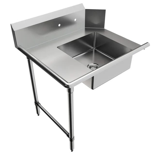 BK Resources BKSDT6-36-L-SS — Dish Table, 36"W x 30.37"D x 46.25"H, 16-ga
