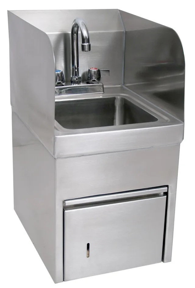 BK Resources BKHS-D-SS-SKTS-P-G — Hand Sink, 12" wide, stainless steel