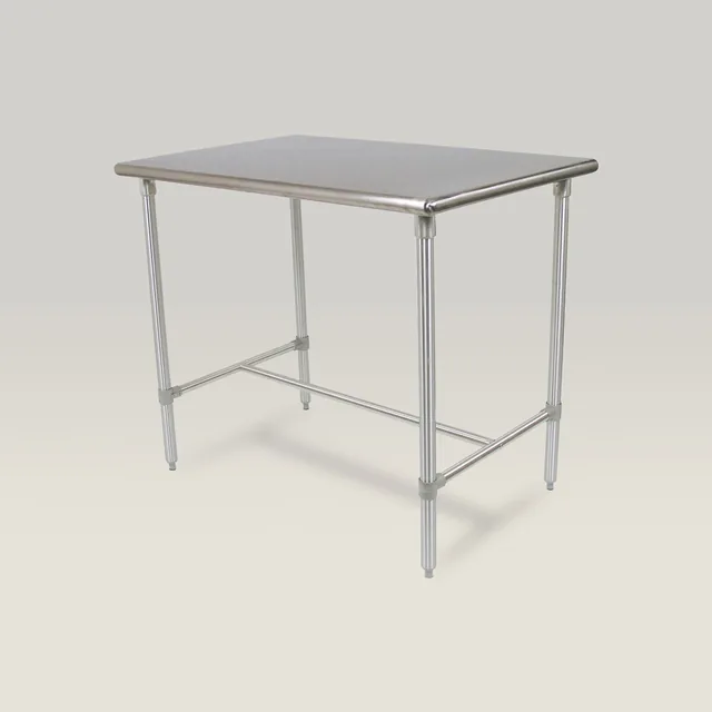 John Boos BBSS4824 — Open-Base Work Table, 48"W x 24"D, 16-ga 304 stainless