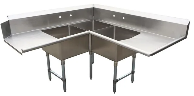 BK Resources BKSDT-CO3-2012-LS — Dish Table, 65.75"W x 67.25"D x 44"H, 18-ga