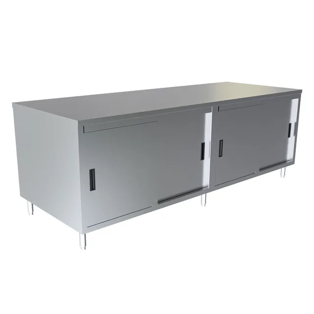 BK Resources CST-3696S2 — Cabinet Base Work Table, 96"W x 36"D x 34.75"H, stainless steel