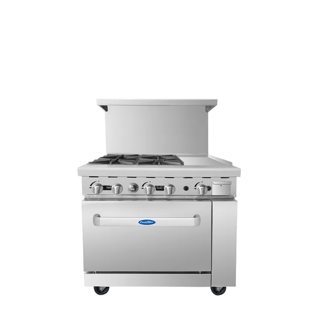 Atosa AGR-4B12GR — Commercial Range, 36"W x 31"D