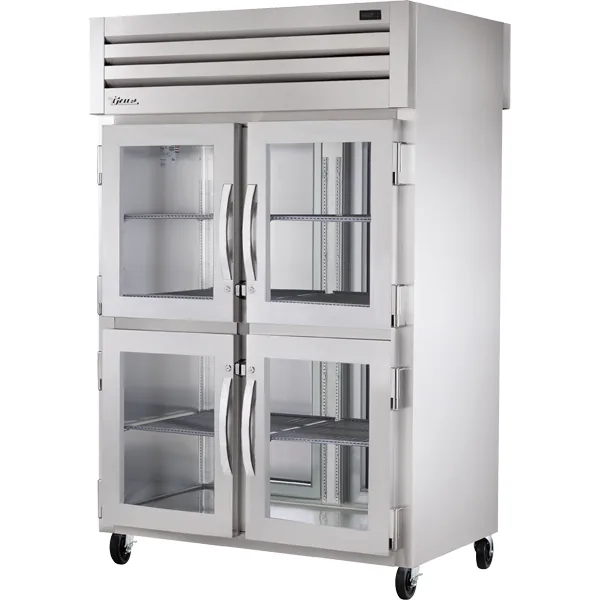 True STA2RPT-4HG-2S-HC — Reach-In Refrigerator with 8 Glass Doors, 52.63"W x 36.13"D x 77.75"H, 48.01 cu ft