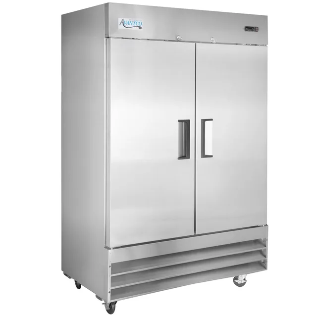 Avantco Refrigeration 178A49RHC — Reach-In Refrigerator with 2 Solid Doors, 53.98"W x 32.2"D x 82.48"H, 41.32 cu ft