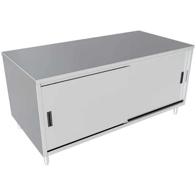 BK Resources CST-3672S2 — Cabinet Base Work Table, 72"W x 36"D x 34.75"H, stainless steel