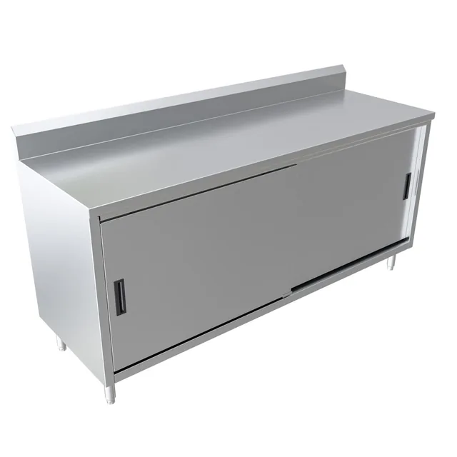 BK Resources CSTR5-2472S — Cabinet Base Work Table, 72"W x 24"D x 39.75"H, stainless steel