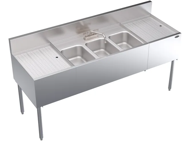 Krowne KR24-63C — Underbar bar sink, 72″