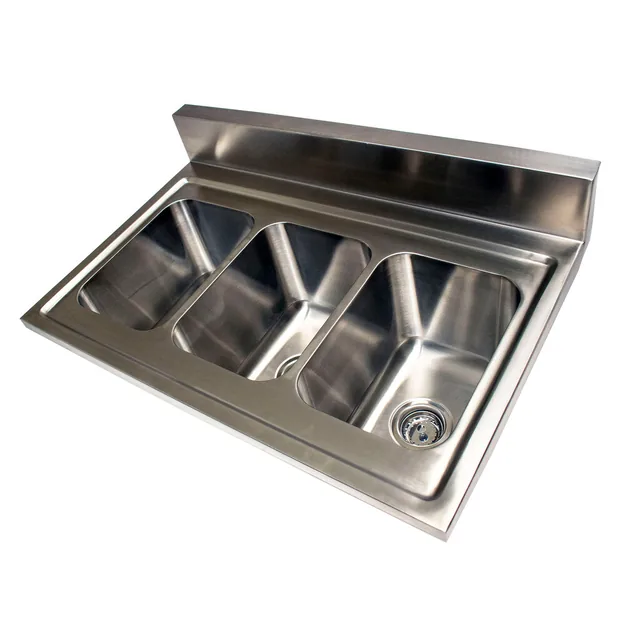 BK Resources DDI3-R5-1014 — Drop-In Sink, 36"W x 24"D, stainless steel