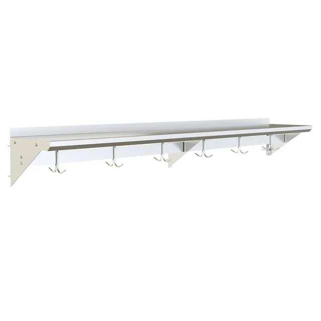 BK Resources BKWS-1272-PR — Wall Shelf, 72"W x 12"D, stainless steel