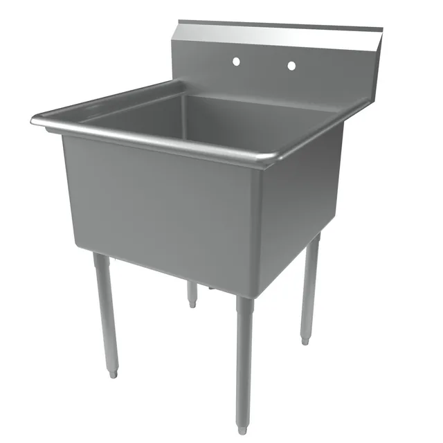 BK Resources BKS-1-24-14 — 1-Compartment Sink, 29"W x 29.81"D x 43.75"H, stainless steel