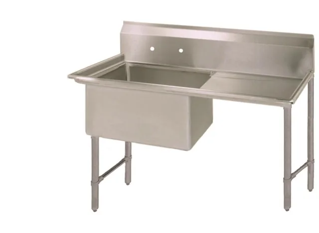 BK Resources BKS6-1-24-14-24RS — 1-Compartment Sink, 24"W x 24"D, stainless steel