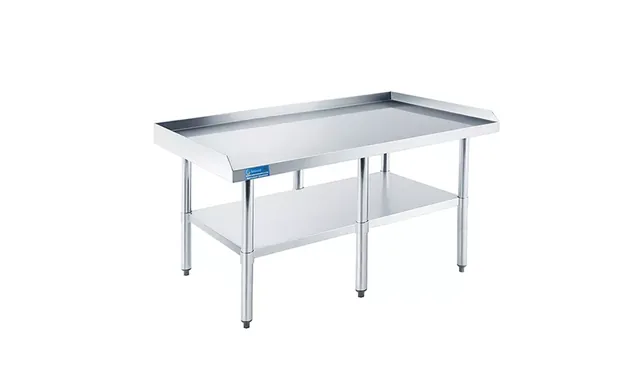 AmGood AMGES-2496+35inch — Work Table with Backsplash, 18-ga 430 stainless steel