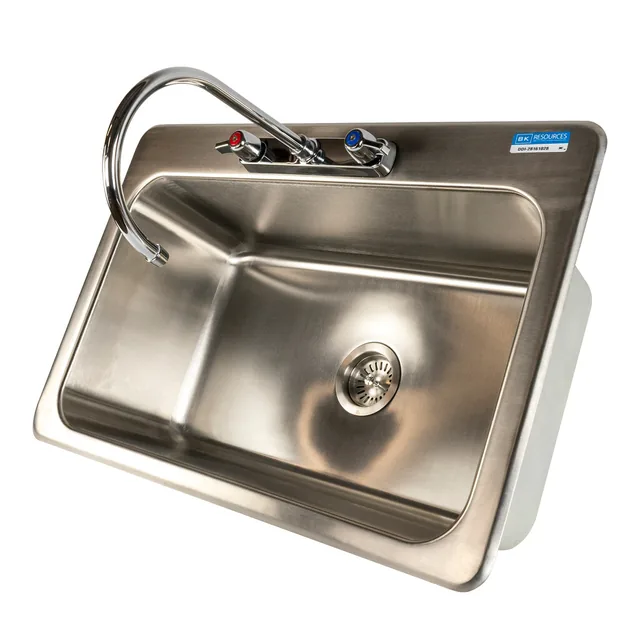 BK Resources DDI-28161028-P-G — Drop-In Sink, 31.25"W x 20.75"D x 10"H, stainless steel