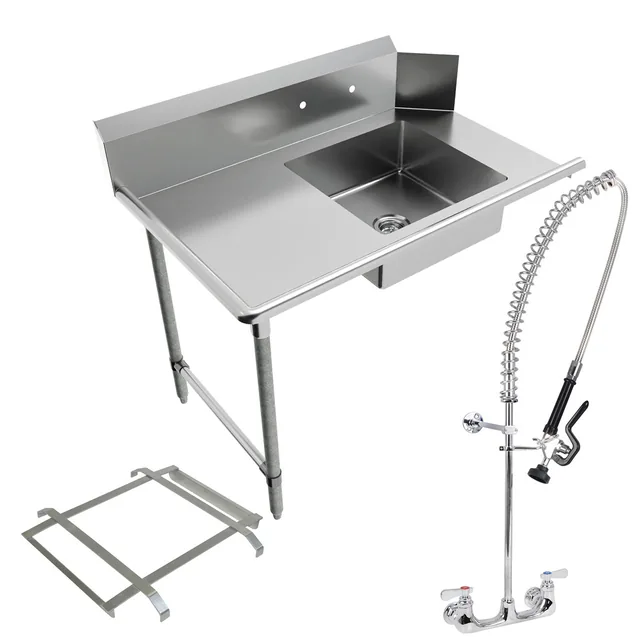 BK Resources BKSDT-48-L-P2-G — Dish Table, 18-ga