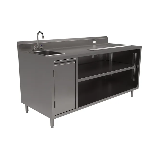 BK Resources BEVT-3072L — Cabinet Base Work Table, 72"W x 30"D x 40.5"H, stainless steel