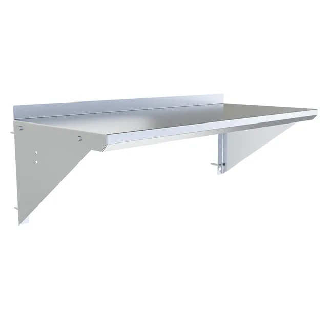 BK Resources BKWS-1636 — Wall Shelf, 36"W x 16"D, 18-ga 304 stainless steel