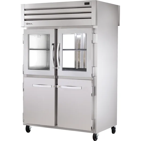 True STR2RPT-2HG/2HS-2G-HC — Reach-In Refrigerator with 8 Glass Doors, 52.63"W x 36.13"D x 77.75"H, 48.01 cu ft