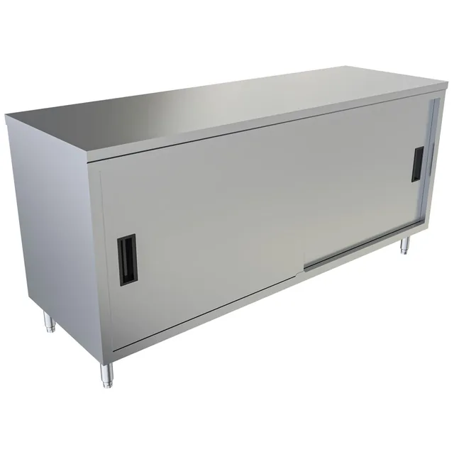 BK Resources CST-2472S2 — Cabinet Base Work Table, 72"W x 24"D x 34.75"H, stainless steel