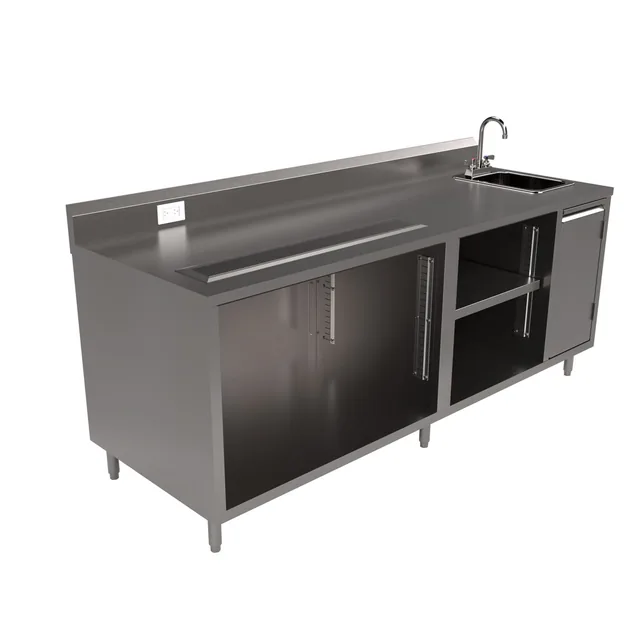 BK Resources BEVT-3084R — Cabinet Base Work Table, 84"W x 30"D, stainless steel