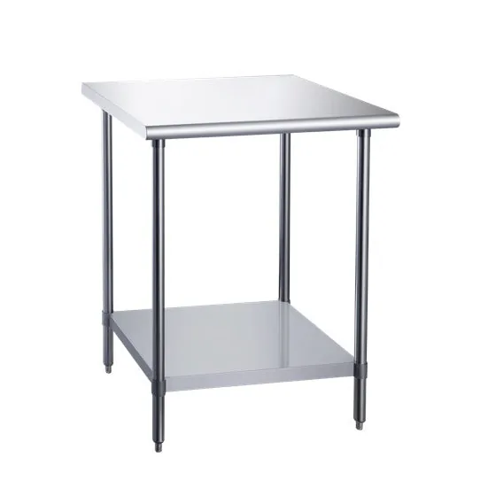 Dukers DCSTW-3024 — Undershelf Work Table, 30"W x 24"D, 18-ga 430 stainless