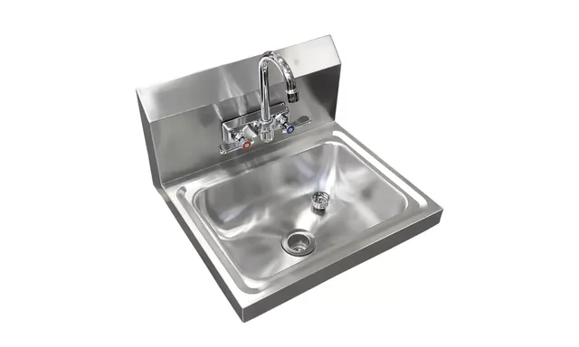 AmGood AMGSINKHS-17 — Wall-Mount Hand Sink, 15"W x 15"D, 20-ga 304 stainless