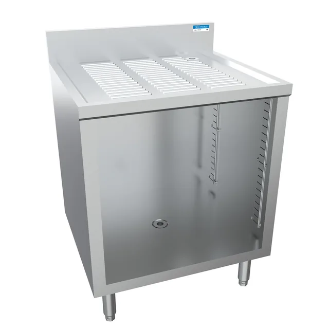 BK Resources UB4-21-GC240 — Underbar Glass Rack Cabinet, 24"W x 21"D x 32.5"H, 18-ga 304 stainless steel