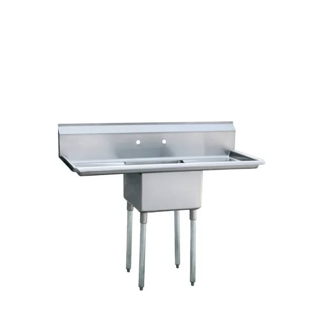 Atosa MRSA-1-D — 1-Compartment Sink, 54"W x 24"D, L&R drainboards