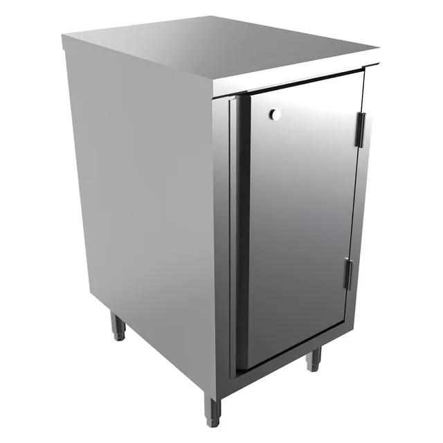 BK Resources CST-2418HL — Cabinet-Base Work Table, 24"W x 18"D, 14-ga 304 stainless