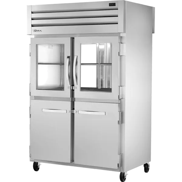 True STA2RPT-2HG/2HS-2G-HC — Reach-In Refrigerator with 8 Glass Doors, 52.63"W x 36.13"D x 77.75"H, 48.01 cu ft