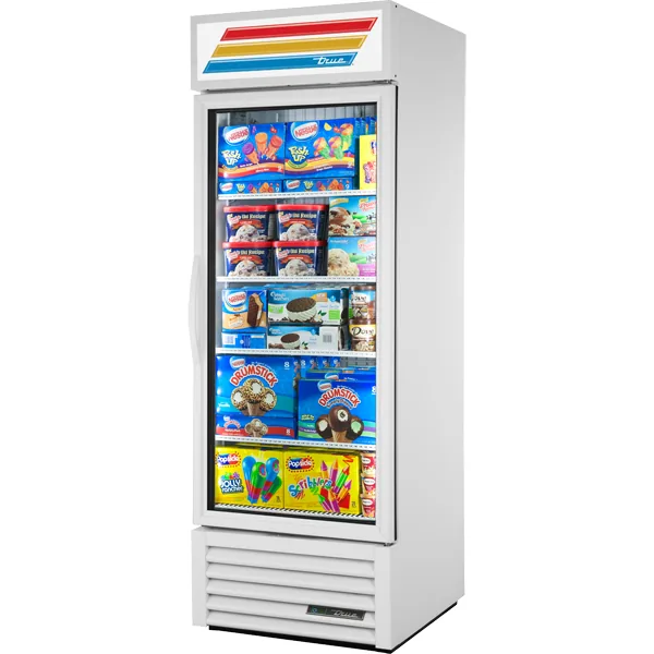 True GDM-23F-HC~TSL01 — Reach-In Freezer with 1 Glass Door, 27.09"W x 29.76"D x 77.01"H, 19.11 cu ft