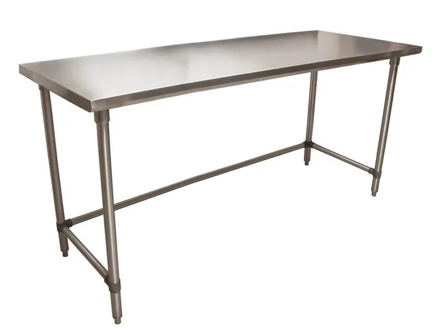 BK Resources CVTOB-7236 — Work Table with Open Base, 72"W x 36"D, 16-ga 304 stainless steel