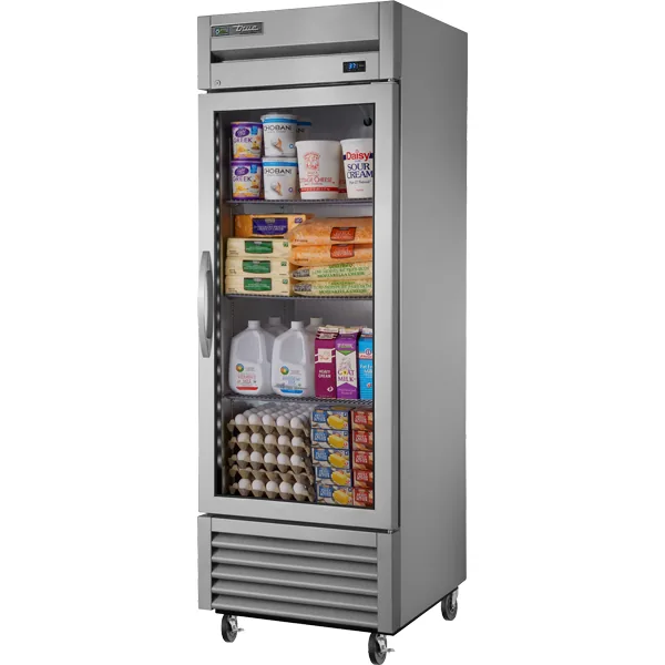 True T-23G-HC~FGD01 — Reach-In Refrigerator with 1 Glass Door, 27"W x 29.88"D x 78.38"H, 19.86 cu ft