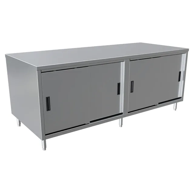 BK Resources CST-3684S — Cabinet Base Work Table, 84"W x 36"D x 34.75"H, stainless steel