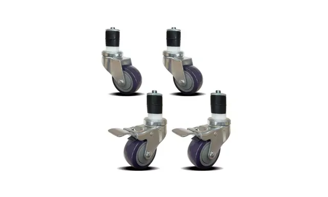 AmGood AMG3in.CASTERS(SETOF4) — Work Table with Casters, stainless steel