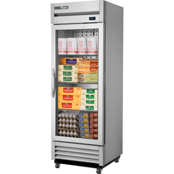 True T-19G-HC~FGD01 — Reach-In Refrigerator with 1 Glass Door, 27"W x 24.5"D x 75.5"H, 15.23 cu ft