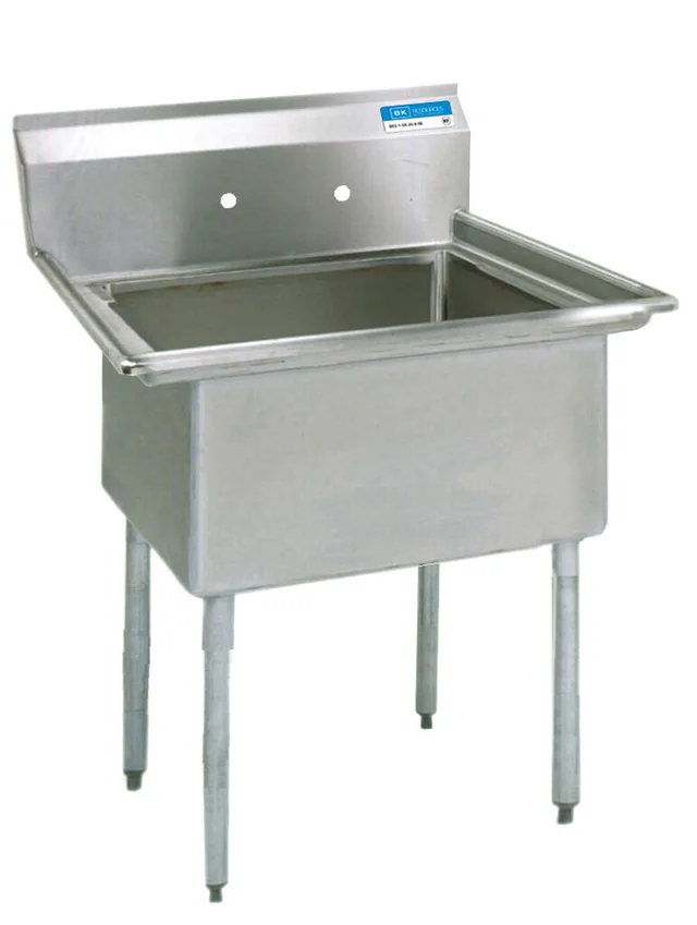 BK Resources ES-1-24-14 — 1-Compartment Sink, 29"W x 29.81"D, stainless steel