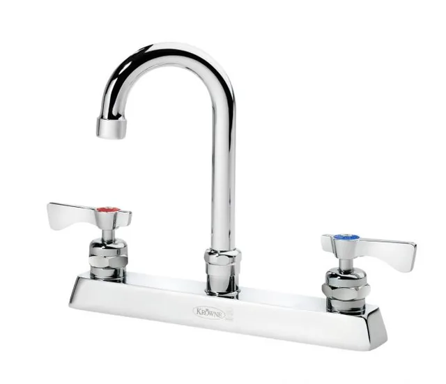 Krowne 15-525L — Deck-Mount Gooseneck Faucet, 8"" Centers, 3.5" Spout