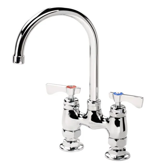 Krowne 15-401L — Deck-Mount Gooseneck Faucet, 4"" Centers, 6" Spout