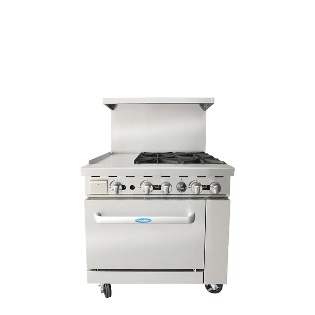 Atosa AGR-4B12GL — Commercial Range, 36"W x 31"D