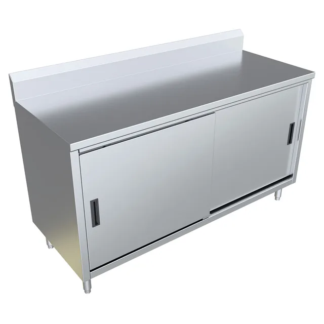 BK Resources CSTR5-2460S — Cabinet Base Work Table, 60"W x 24"D x 39.75"H, stainless steel