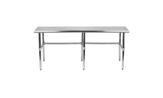 AmGood AMGWT-2484-RCB — Work Table, 18-ga 430 stainless steel