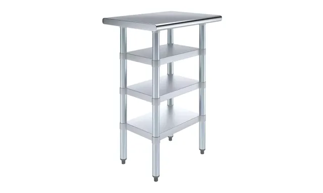 AmGood AMGWT-1824-3SH — Work Table, 24"W x 18"D, 18-ga 430 stainless steel